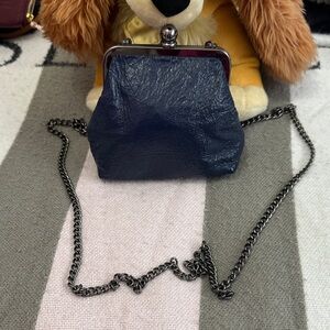 Hobo International Elegant Navy Blue Chain Clutch crossbody